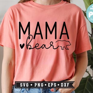 Mama bear Svg Png, sublimation, mothers day svg, mama bear png, winnie-the-pooh svg, mom svg, boho mama, trendy Png, Happy Mother's Day Png image 9