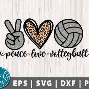 Paz Amor Voleibol Svg Png Eps Dxf Paz Amor Voleibol Sublimación Diseño Leopard impresión Png Amor Voleibol PNG Digital Descargar Cricut
