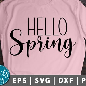 Hello Spring Svg Png Spring Svg Farmhouse Sign Svg Botanical Svg Floral Frame Svg Spring Quote Svg Wood Sign Svg Cut File Cricut silhouette