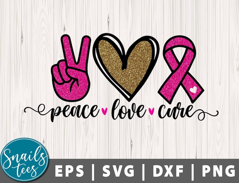 Download Peace Love Cure Svg Eps Dxf Png Peace Love svg Cancer | Etsy