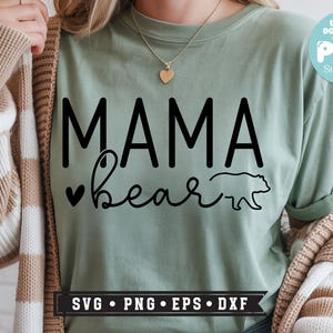 Mama bear Svg Png, sublimation, mothers day svg, mama bear png, winnie-the-pooh svg, mom svg, boho mama, trendy Png, Happy Mother's Day Png image 10