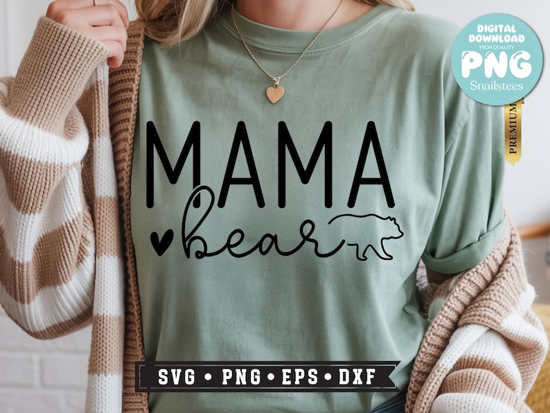 Mama bear Svg Png, sublimation, mothers day svg, mama bear png, winnie-the-pooh svg, mom svg, boho mama, trendy Png, Happy Mother's Day Png image 10