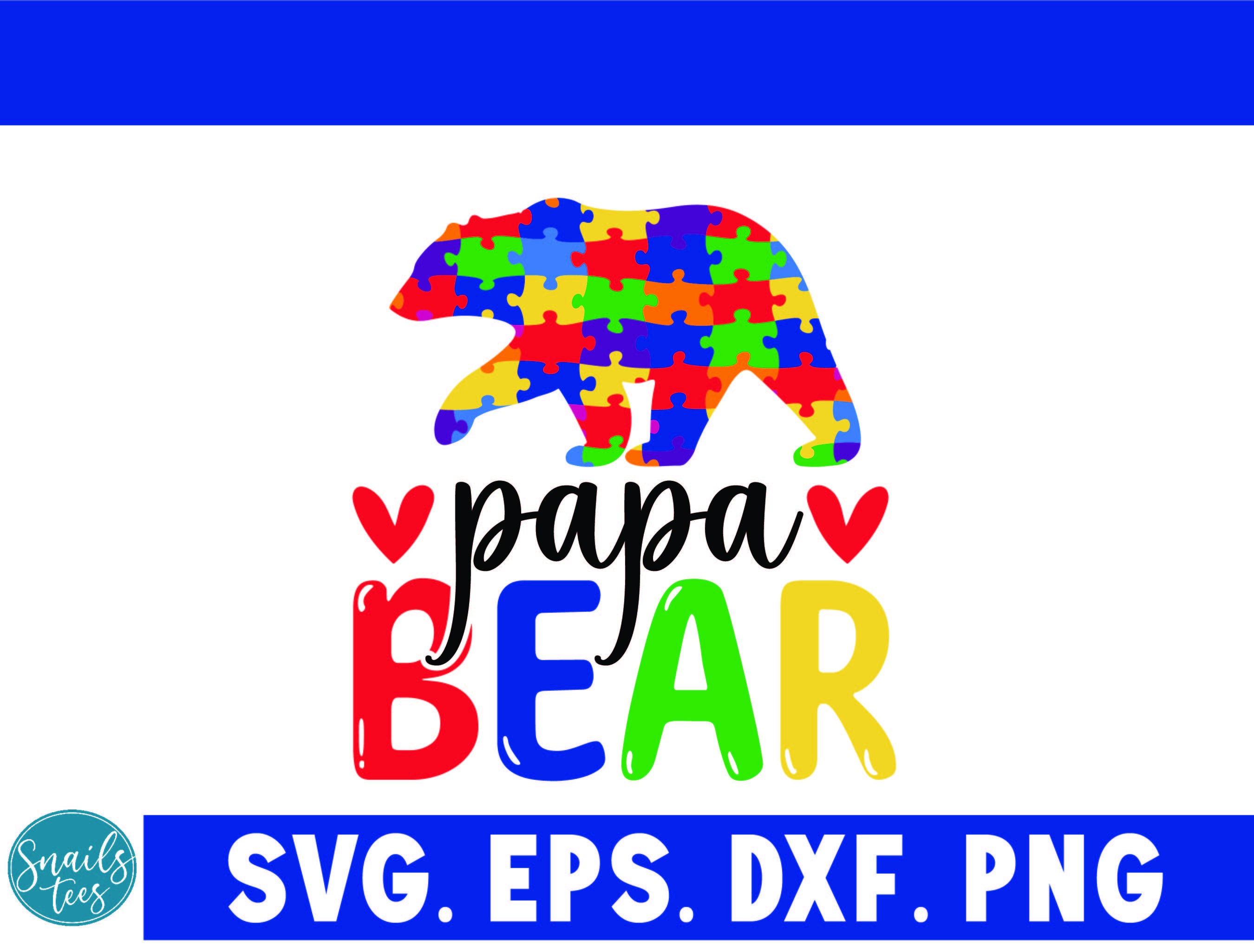 Papa Bear Svg, Autism Svg, Autism Saying Svg, Autism Awareness Svg ...