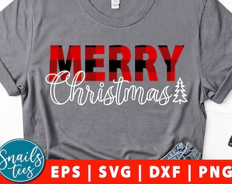 Merry Christmas Svg Eps Dxf Png Buffalo Plaid Christmas svg Santa svg Christmas tshirts Holiday svg Cut File for Cricut Cameo and Silhouette
