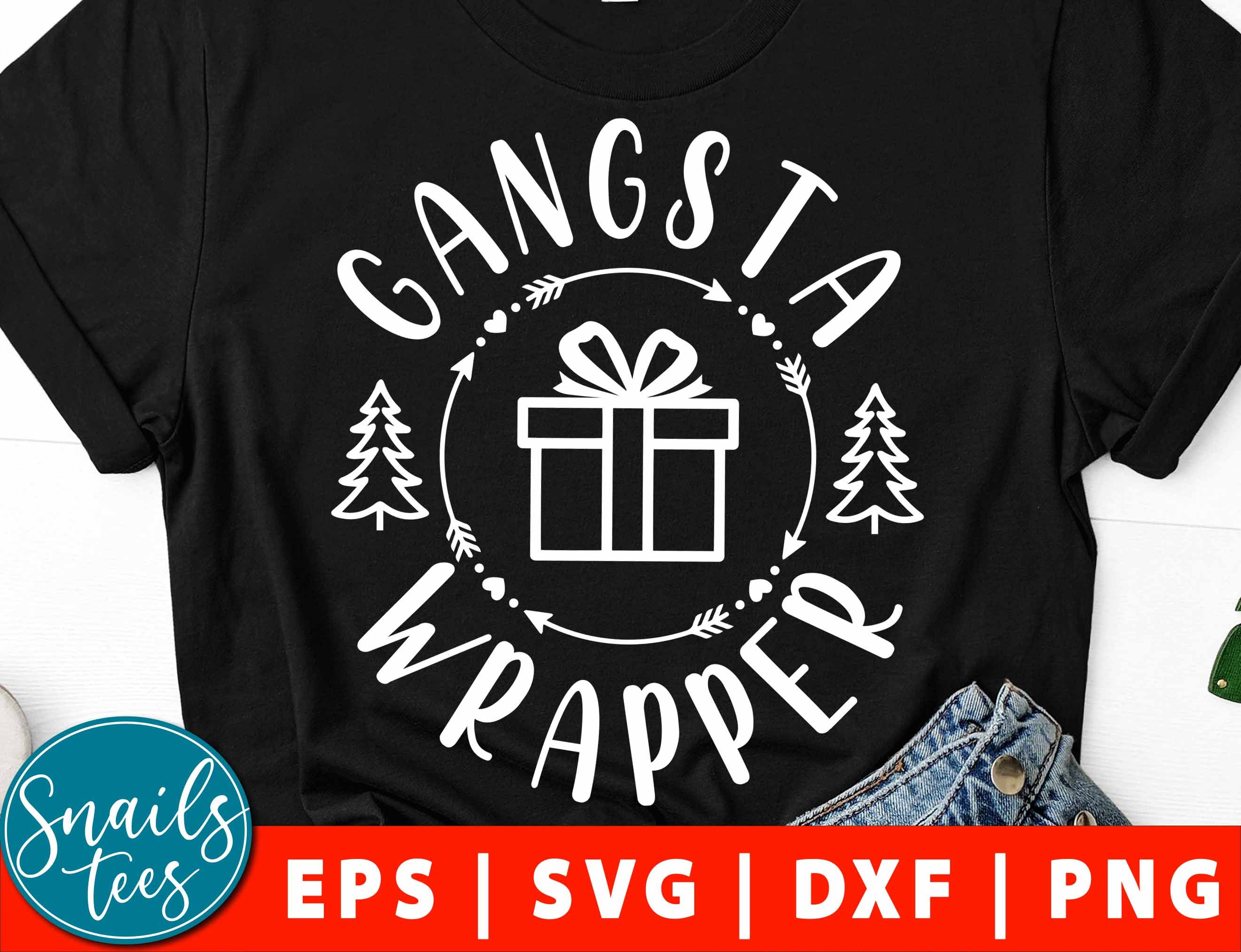 Gangsta Wrapper Svg Eps Dxf Png Merry Christmas Svg Christmas - Etsy
