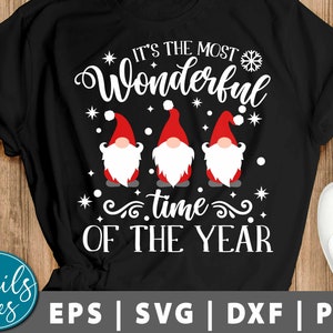 Het is de mooiste tijd van het jaar Svg Kerst svg Kerst Gnome Gnome Gnome Shirt Winter Shirt Cutting bestand Cricut Cameo