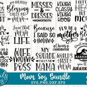 Download Instant Svg Dxf Png Mother S Day Quote Bundle Mom Svg Etsy