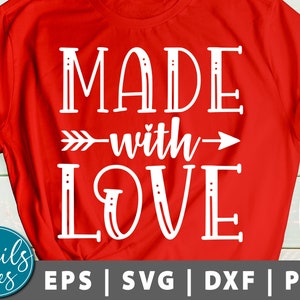 Feito com amor svg png eps dxf Dia dos Namorados svg Berçário svg Casamento svg anúncio de gravidez svg maternidade svg arquivo de corte Cricut Cameo