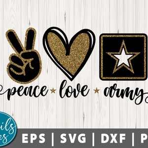 Peace Love Army Svg Png Dxf Eps Sublimation Art 4 juli Patriotic girl love America svg Digitale download Cut File Stencils Cricut Cameo