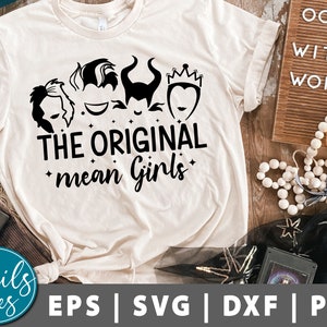 Las chicas medias originales Svg Png Halloween Svg Ursula svg Maléfica svg Reina malvada svg Cruela svg Cita svg Divertido archivo de corte Cricut Silueta