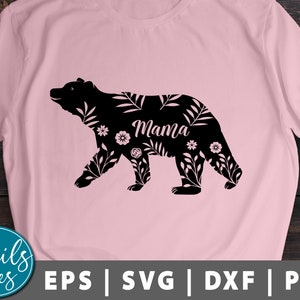 Mama Bear Svg Png Eps Dxf Día de la Madre svg Mamá svg Mamá svg Mamá Svg Mamá Svg Mamá svg Sayings Camisa svg Cut File for Cricut Cameo and Silhouette