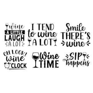 50 Wine design Svg, wine svg, Typography wine svg bundle, wine t-shirt design, wine quotes svg, wine bottle svg, wine glasses svg, Cricut image 8