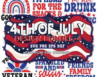 4th Of July PNG Bundle Digital Download,USA Flag American Coquette Bow Land Of The Free Floral Girly Howdy Western USA Vintage Aesthetic Png