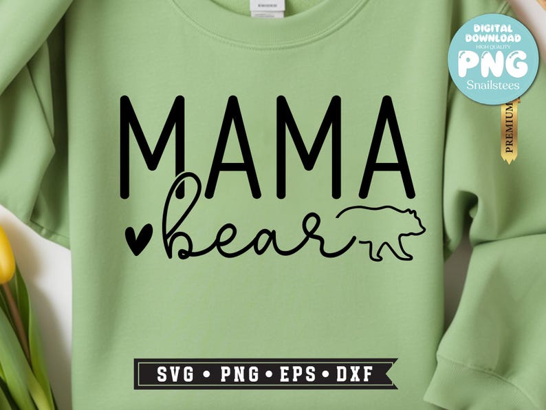 Mama bear Svg Png, sublimation, mothers day svg, mama bear png, winnie-the-pooh svg, mom svg, boho mama, trendy Png, Happy Mother's Day Png image 3