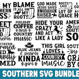 Pacote SVG do Sul/Oeste, Vida na Fazenda, Cowboy Svg, Cowgirl Svg, Vida no Campo Svg, Rodeio Svg, Sassy Svg, Country Png, arquivo de corte para Cricut