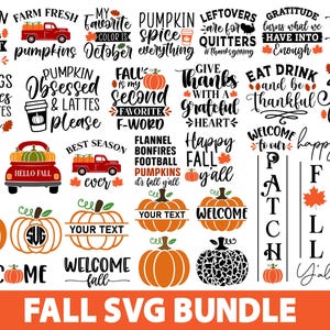 Ultimate Fall SVG Bundle, Fall round sign svg Bundle, Fall SVG Files, Halloween Svg Files, Autumn Svg Bundle, Fall porch sign svg, Svg File