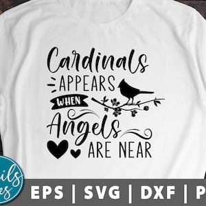 Cardinals appear when angels are near Svg Png Dxf Memorial Svg Memorial Sayings Memorial Ornament svg in Loving Memory Svg cut File Cricut