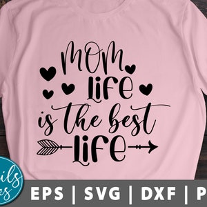 La vida de mamá es la mejor vida Svg Png Eps Dxf Día de la madre svg Momlife svg Mama svg Mamá svg Mom Hustle svg Best Mom Ever svg archivo cortado para Cricut