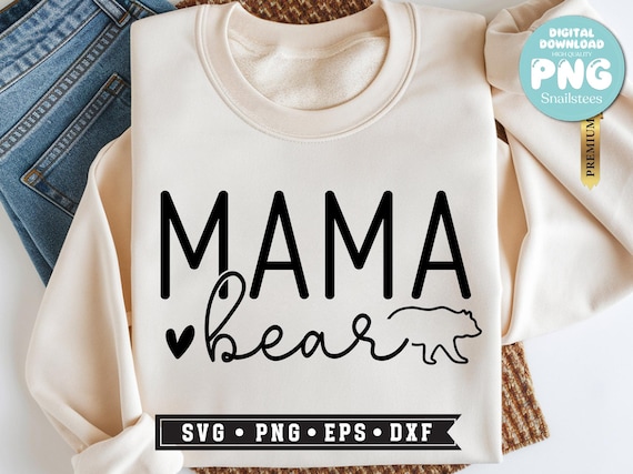 Mama bear Svg Png, sublimation, mothers day svg, mama bear png, winnie-the-pooh svg, mom svg, boho mama, trendy Png, Happy Mother's Day Png