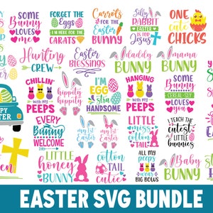 Easter SVG Bundle, Easter Bunny SVG, Happy Easter SVG, Easter Hunting Squad svg, Easter for Kids, Easter Shirts, Cut File Cricut Silhouette