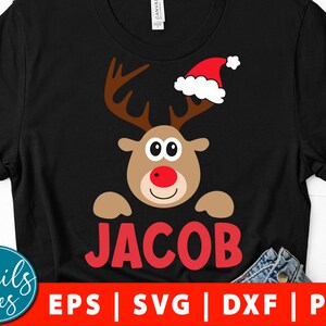 Weihnachten Svg Eps Dxf Png Boy Reindeer Svg Urlaub Kinder Svg Vintage Lkw zurück Svg Santa Hut Clipart Monogramm Svg schneiden Dateien für Cricut Cameo