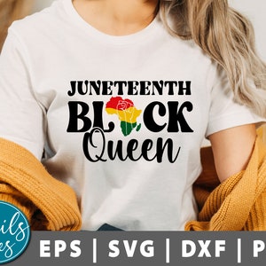 Juneteenth Black Queen Svg, Juneteenth svg, Black History Month svg, Free-ish Black Freedom 1865 Svg, black queen cut file cricut Silhouette