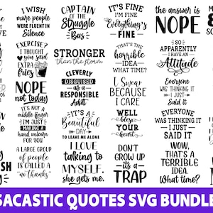 Sarcastic svg, Sarcastic Bundle Svg, Sarcasm Svg Bundle, Funny Svg Bundle, Sarcasm Svg, Funny quotes Svg Bundle, Sarcastic Saying Svg Bundle