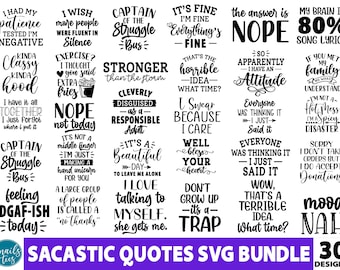 Sarcastic svg, Sarcastic Bundle Svg, Sarcasm Svg Bundle, Funny Svg Bundle, Sarcasm Svg, Funny quotes Svg Bundle, Sarcastic Saying Svg Bundle