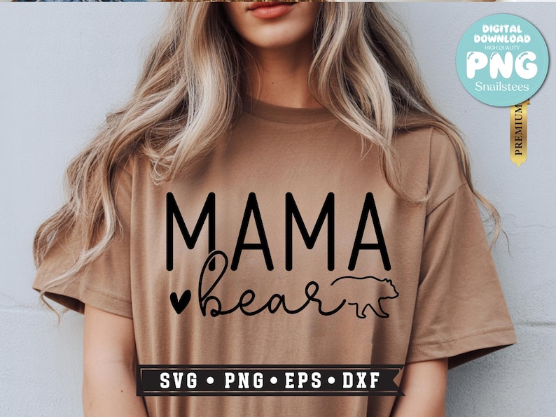 Mama bear Svg Png, sublimation, mothers day svg, mama bear png, winnie-the-pooh svg, mom svg, boho mama, trendy Png, Happy Mother's Day Png image 6