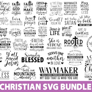 Christian Svg Mega Bundle, Bible Verse Svg, Scripture Bundle, Jesus Svg, Religious Svg Bundle, Christian Svg file, Faith svg Bundle, God Svg