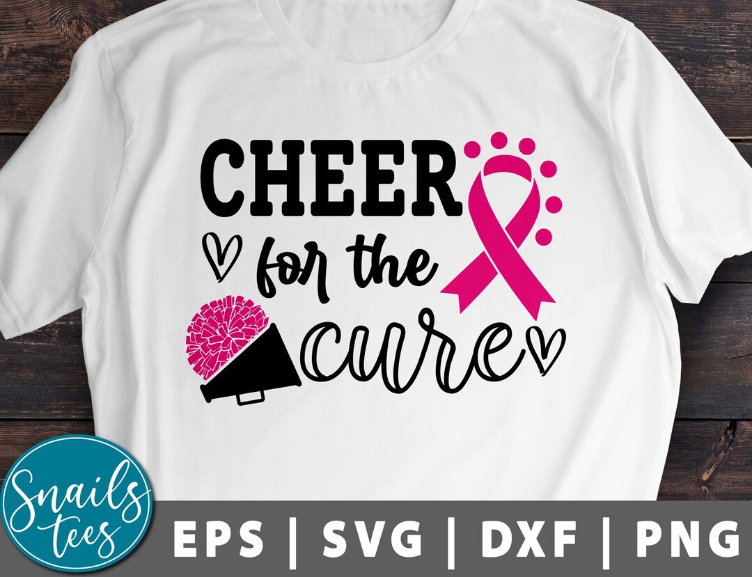 Cheer for the Cure Svg Png Breast, Cancer Awareness SVG Autumn Svg