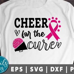 cheer for the cure Svg Png Breast, Cancer Awareness SVG Autumn svg football svg pink svg bestseller svg cheer svg cut file Cricut Silhouette