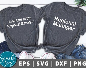 Regional Manager Set di 2 svg png dxf Figlio Figlia svg Sublimazione Mamma vita svg Mamma e Bambino svg Mamma taglio file silhouette Cricut Cameo