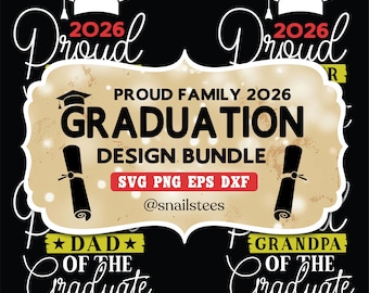 Stolze graduierte Familie svg, sofortiger Download, Png, Senior 2026 svg, Klasse von 2026 svg, Graduation Familie svg, Graduation svg png
