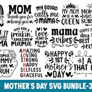 Mega Svg-bundel Moederdag, 82+ ontwerpen, Moederdag ontwerpen, moeder svg bundel, moeder svg, moeder leven svg, grappig, gesneden bestand Cricut silhouet