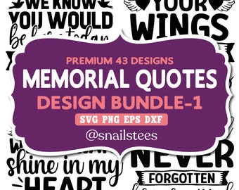 Memorial SVG bundel, Memorial Quotes Svg bundel, Memorial Svg, kardinaal Svg, hemel Svg, in Loving Memory, rust in vrede Svg, sympathie, herinnering