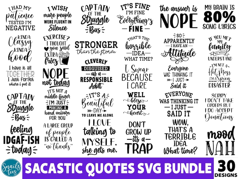 Sarcastic svg, Sarcastic Bundle Svg, Sarcasm Svg Bundle, Funny Svg Bundle, Sarcasm Svg, Funny quotes Svg Bundle, Sarcastic Saying Svg Bundle image 7