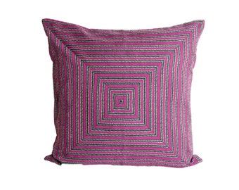 ESAN silk handwoven pillow with patchwork technique, Silk pillow, Heritage pillow, Thai handwoven pillow,15x15 pillow, geometric pillow