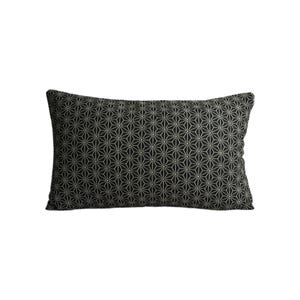 Cuscino con motivo asanoha stampato giapponese nero, cuscino con stampa asiatica, cuscino blu, cuscino in stile giapponese, collezione di ricordi di Kyoto, cuscino Hmong