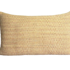 Karen Hill Tribe handwoven pillow cover, Tribal neutral natural handwoven Cushion Cover 12x20 Ethnic Pillow, lumbar pillow, Hmong pillow 08