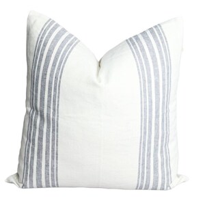 Off white Lanna striped woven pillow, neutral white pillow covers, minimal pillow, 20x20 pillow, cushion cover, Striped pillow