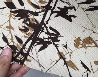 Jim Thompson Luxus Leinenstoff, Blumendruck, Thai Textil