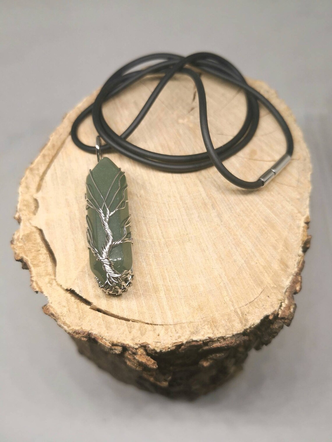 Men's Stone Necklace, Jade Necklace, Mens Handmade Necklace, Men