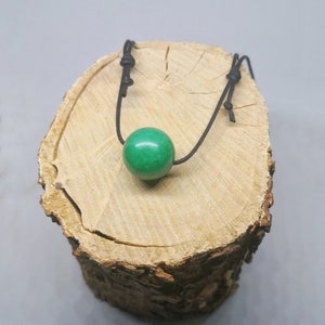Men&#39;s Leather Necklace,Jade 20 mm Necklace,Mens stone Necklace,Men Necklace, Jade stone necklace, Mens Jewelry,high quality myanmar jade AAA