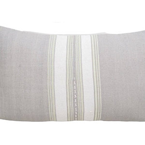Organic Karen Hill Tribe handwoven pillow, Brown Tribal Rustic Natural Handwoven Cushion Cover : 12x20 Lumbar Pillow,Neutral pillow, Hmong