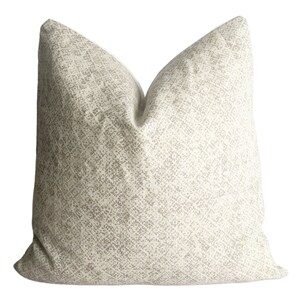 Linen block print pillow, India block print pillow, Neutral block print pillow, Brown pillow, Tribal pillow