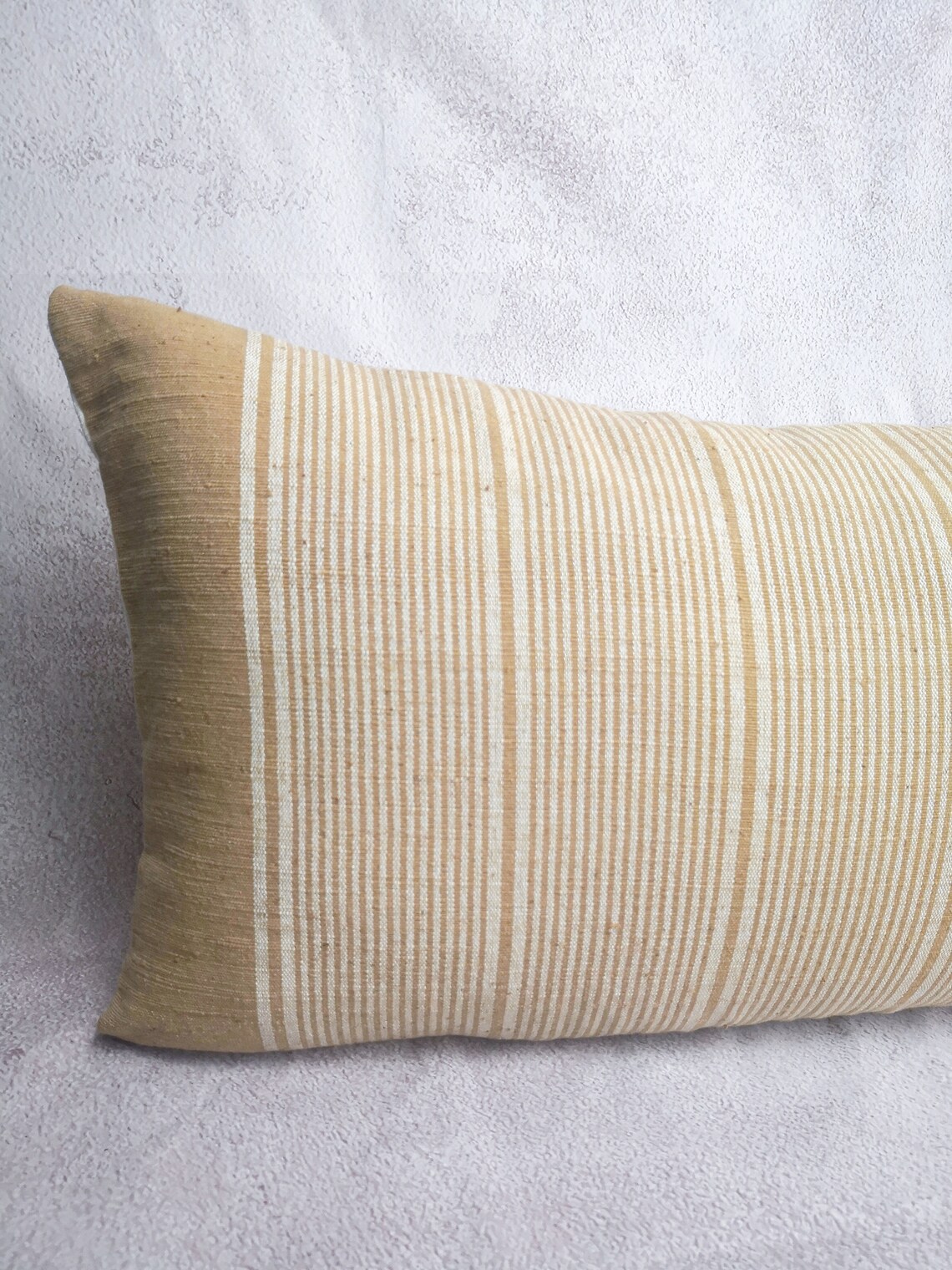 Extra Long Lumbar Pillow, Bolster Pillow, Long Pillow, ESAN Handwoven Pillow Cover, Organic