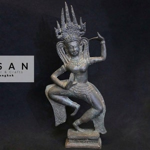 Vintage Apsara image  sculpture, Khmer Apsara image Vintage Cambodian Buddha Art,