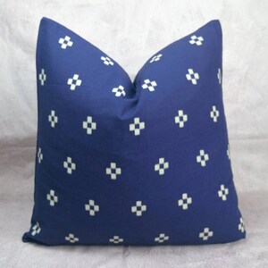 Indigo block print pillow, chiang mai cotton pillow, blue pillow, minimal pillow, Ethic pillow, Hmong pillow, Custom size pillow image 2