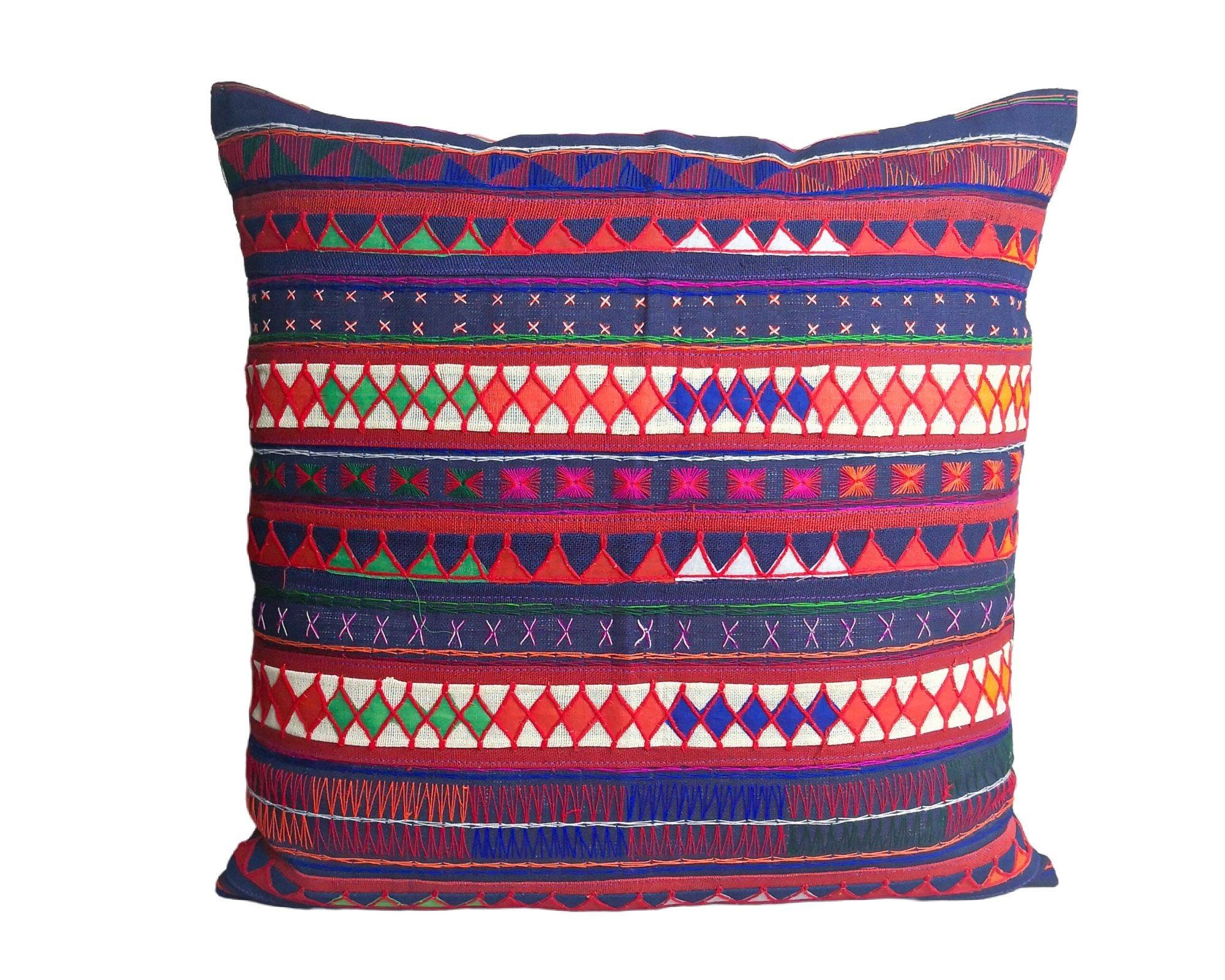 Hand Stitched Akha Tribe Textile Cushion Cover Cotton Weave - Etsy